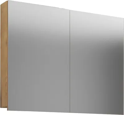 Zdjęcie produktu dla VCB1 Szafka łazienkowa z lustrem 80 cm dąb miodowy dekor.