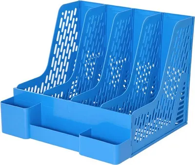 Obrázok produktu pre Plastový stojan na katalógy, 4 moduly B2034 Modrá