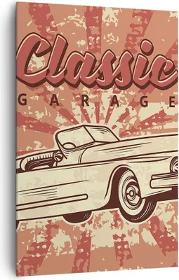 Produktbild von Bild auf Leinwand - Leinwandbild - Einteilig - Auto klassisch - 80x120cm - Wand Bild - Wanddeko - Wandbilder - Leinwanddruck - Kunstdruck - Wanddekoration - Leinwand bilder - Wandbild - PA80x120-4090