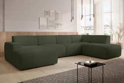 Produktbild von AX LIVING XXL Sofa U Form Didim Grün 378cm breit modern & großzügig R