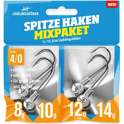 Produktbild von Lieblingsköder Spitze Haken 4/0 Mixpaket - 4 Jigköpfe