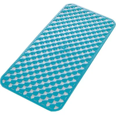 Image de GEO Tapis de baignoire 36x71 cm caoutchouc, antidérapant, caoutchouc, bleu