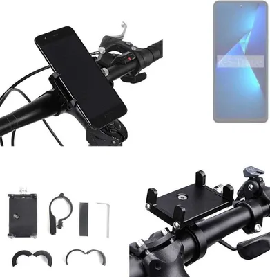 Produktbild von K-S-Trade Handyhalterung für das Fahrrad kompatibel mit Tecno Pova 5 Halter Lenkstange Fahrradhalterung Motorrad Bike Mount Befestigung Smartphone