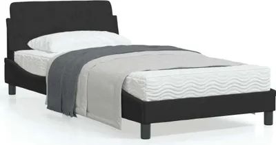Produktbild von Bettgestell mit Kopfteil Schwarz 100x200 cm Samt - Klassische Betten 373134