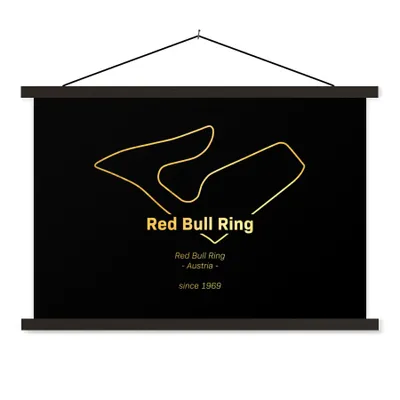 Produktbild von MuchoWow® Textilposter Red Bull Ring - Formel 1 - Rennstrecke 60x40 cm mit schwarzem Rahmen - Hölzernes