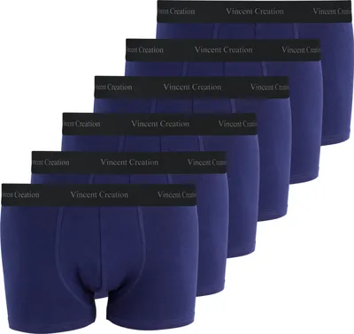 Produktbild von Vincent Creation® Boxershorts 6 Stück Hipster, Retroshorts L marineblau