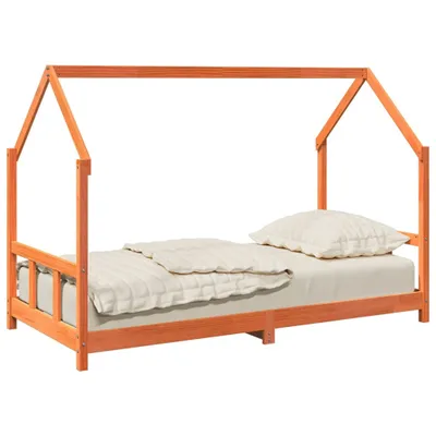 Obrázek produktu pro vidaXL Dětská postel vosk hnědá 90x190 cm z masivního borovicového dřeva