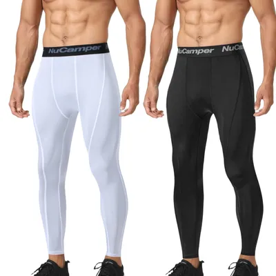 Image de Leggings de compression sportifs pour hommes, conçus pour une respirabilité optimale