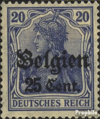 Produktbild von Briefmarken Dt. Landespost in Belgien 1916 Mi 18b  postfrisch Germania