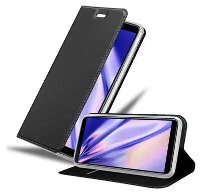 Produktbild von Cadorabo Handyhülle für Samsung Galaxy A7 2018 Schutz Hülle in Schwarz Cover Etui Book Case Booklet