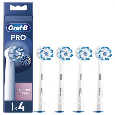 Produktbild von Oral-B EB60 – Aufsteckbürsten – Sensitive Ultra Thin – Sanfte Borsten – Für empfindliches Zahnfleisch – 4 Stück
