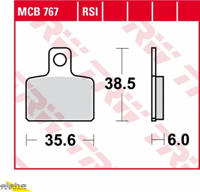 Immagine prodotto di Set di pastiglie freno TRW MCB767 TXT 4RT Trials SM50 Dirty Devil
