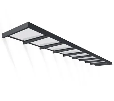 Produktbild von Palram - Canopia Metall Vordach Sophia XL 8514 Anthrazit 845x140x17 cm