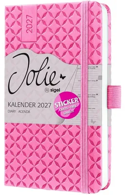 Produktbild von Wochenkalender Jolie 2027 Hardcover ca. A6 Rose Pink 174 Seiten