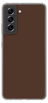 Produktbild von MuchoWow® Handyhülle Schutzhülle Hülle für Telefoonhoesje Samsung Galaxy S21 FE Braun - Dunkel - Farben Silikon Softcase Handy Hülle - Mobiltelefonhülle