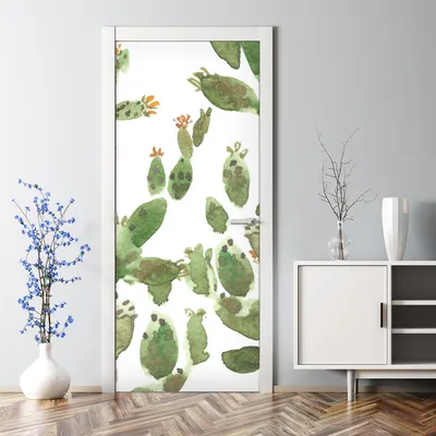 Produktbild von Dekorative Türtattoo selbstklebend Klebefolie Tapete Tür Tattoo Aufkleber Dunkle Blätter 70 x 200 cm