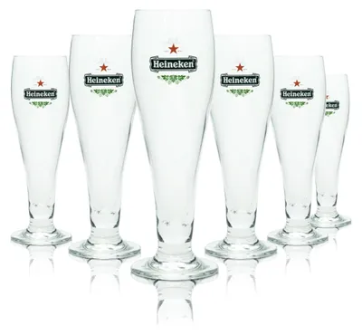 Produktbild von 6x Heineken Bier Glas 0,2l Pokal SuperPrestige Ritzenhoff Tulpe Pils Gläser Beer