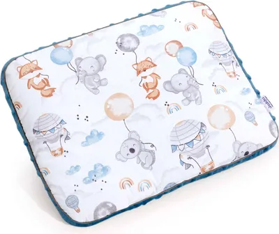 Produktbild von Balloon Friends & Denim Minky Baby-Flachkissen 30x40cm