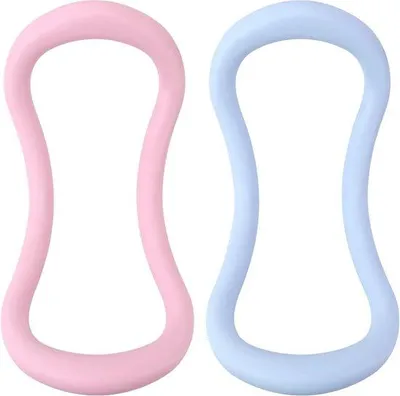 Produktbild von Zweiteiliger Yoga-Ring-Set für Beine & Kniegelenke - Pilates-Fitness-Ring mit Massagemustern - Widerstandsstrecksring für Frauen, Heim-Workout-Gerät