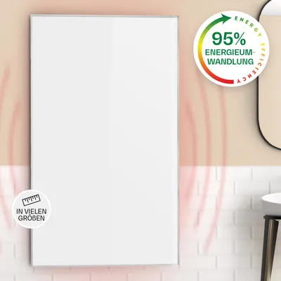 Image de Klarstein Radiateur Infrarouge Mural, Chauffage Infrarouge 600W, Panneau Chauffant Infrarouge Puissant, Radiateur Electrique Extra Plat, Salle de Bain, Sans CO2, Faible Consommation d'Energie