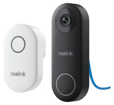 Produktbild von Reolink D340P, Schwarz, Weiß, IP65, Wand, 2-Wege, MicroSD (TransFlash), 256 GB