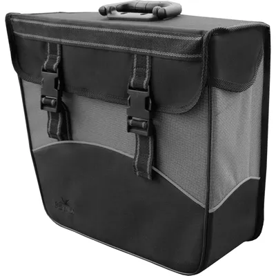 Produktbild von Fahrradtasche Greenlands - abnehmbar - reflektierende Paspelierung - 17 Liter - vorgeformt - Links - Schwarz/Weiß