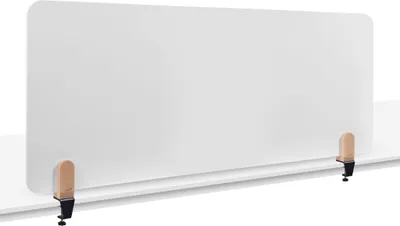 Produktbild von Legamaster ELEMENTS Tischtrennwand Whiteboard 60x160cm Klammern, Schreibtisch-Trennwand, Weiß, 1600 x 11 mm, Stahl, Klemme, 4,8 cm