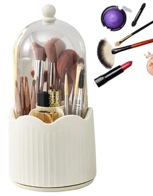Immagine prodotto di Organizzatore girevole a 360° per pennelli da trucco, con coperchio