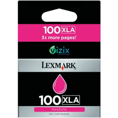 Produktbild von Lexmark 100XLA, Hohe (XL-) Ausbeute, Magenta, Tinte auf Pigmentbasis, 1 Stück(e)