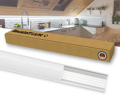 Produktbild von E45 Alu Eckprofil mit Lichtstreuabdeckung