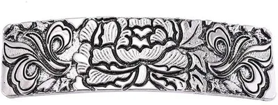 Produktbild von Gothische Haarclips für Frauen, Vintage-Blumen-Haarclip, große Metall-Haarzangen, silberfarben, für Frauen und Mädchen