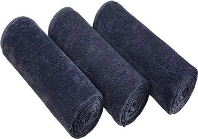 Immagine prodotto di Asciugamani sportivi assorbenti, ad asciugatura rapida, 3 pezzi, 40 cm x 80 cm, nero