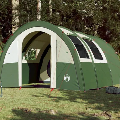 Produktbild von Grünes Campingzelt für 4 Personen, 483x340x193 cm, 185T TAFT