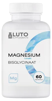 Produktbild von LUTO Supplements Magnesium Bisglycinat – 60 Tabletten – mit Taurin, Vitamin B6 und D3