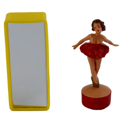 Produktbild von Magnetische Tanzpuppen - Ballerina - Tanzmarie - braun rot - Retro-Klassiker