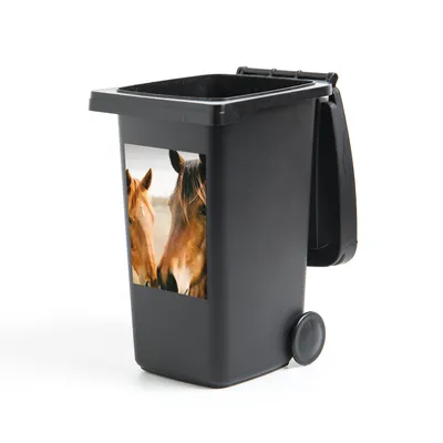 Obrázek produktu pro MuchoWow® Nálepka na odpadkový koš - Kůň - Pláž - Zvířata - 60x40 cm