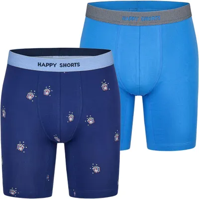Produktbild von Happy Shorts Herren Langer Boxer Jersey 2-Pack popcorn - Größe XL