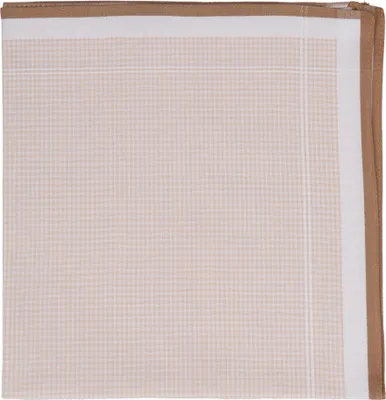 Produktbild von Tiseco Herren Taschentücher Set - 3er Pack - Indiantan Karo - 100% Baumwolle - Größe 42x42cm