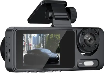 Obrázek produktu pro AIORBER 2K kamera do auta s GPS, 1080P HD záznamník nočního vidění do auta, před autem, v autě a za autem, simultánní záznam, černá barva