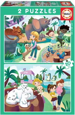 Produktbild von EDUCA Puzzle Im Zoo 2x20 Teile