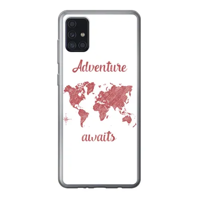 Produktbild von MuchoWow® Handyhülle Schutzhülle Hülle für Samsung Galaxy A52 5G Karte - Sprichwörter - Rosa Silikon Softcase Handy Hülle - Umschlag