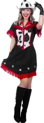 Produktbild von Western Kleid mit Kuhmuster Cowgirl, Groesse:38