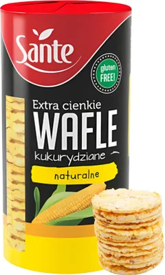 Zdjęcie produktu dla Extra Cienkie Wafle Kukurydziane 120g Sante