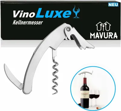 Immagine prodotto di VinoLuxe coltello da cameriere in acciaio inox posate da cameriere cavatappi coltello da sommelier