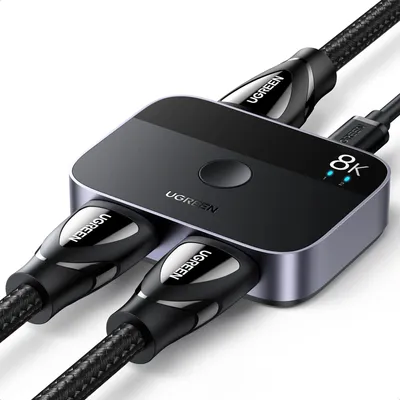Produktbild von UGREEN HDMI 2.1 Switch 8K@60Hz 2 in 1 Out/1 in 2 Out aus Aluminium