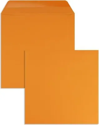 Produktbild von Briefumschläge 220x220mm 120g/qm gummiert VE=100 Stück apfelsine