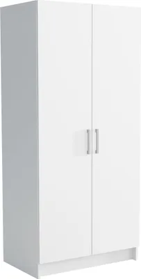 Produktbild von Masseno Drehtürenschrank PINELLO 81/177/52cm 2-türig Schlafzimmer Schrank Kleiderschrank Weiß