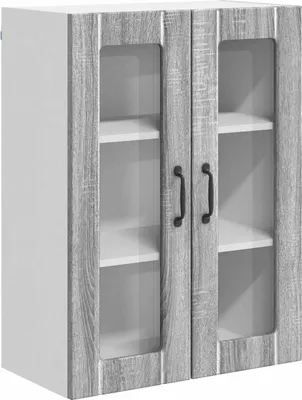 Immagine prodotto di Mobile in vetro da parete LUCCA Grigio Sonoma 60 x 31 x 80 cm