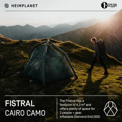 Image de HEIMPLANET Origineel | Tente FISTRAL pour 1 à 2 personnes | Tente de camping gonflable | Tente extérieure et tapis de sol