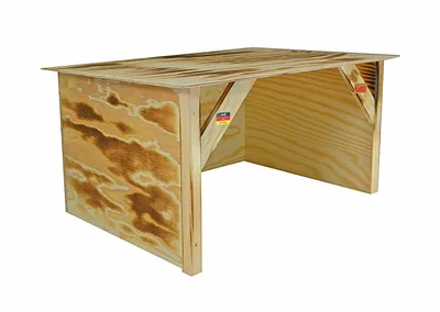 Produktbild von Elmato 10575 Nager-Relax-Scheune Nagerhaus geflammt, Fichte massiv, 50x31x26cm